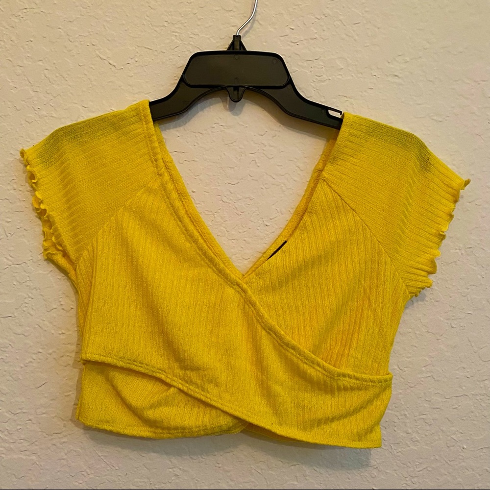 Yellow crop top